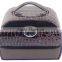 Custom brown round leather jewelry display case,faux leather jewelry storage box