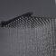 bathroom shower set wall mounted ultra thin rainfall black shower head 30x30cm shower system with mixer