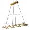 Luxurious classic modern frosted glass ball metal industrial  rectangular chandelier home hotel light luxury interior lighting