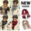 Fashion Classic Baby Boys Girls Autumn Winter Checked Plaid Knitted Scarf With Tassels