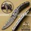 CITIZEN KNIVES, BEAUTIFUL CUSTOM HAND MADE DAMASCUS STEEL FOLDING KNIFE