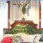 Antique bedroom furniture set solid wood double size bed AET-KM21