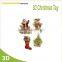 3d lenticular christmas tags with string