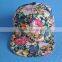 customer flower snapback cap,flat cap