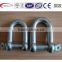 European standard galvanized D shackle and bow shackle