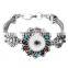 2016 Snap Bangles Newest Design Chain 18mm Ginger Snap Button Bracelet pulseras vintage Snap Bracelets