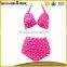 Pink sexy lady bikini high waist tied young girls hot sexy swimwear                        
                                                                                Supplier's Choice