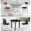 simple style round glass dining table factory sell directly YY25