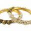 Indian Polki Antique Gold Plated Pearl Wedding Bangles For Women & Girl