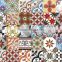 Encaustic cement tile - Patchwork mix color Red-White-Yellow