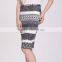 Lady Short Elastic Pencil Dress Midi Skirt Printing Slim Package Hip Skirt                        
                                                Quality Choice