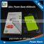 2015 Credit card portable rohs built in cable power bank charger for mobile and laptop