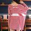 cloth material t shirt fabric 95% rayon 5% spandex plain stripe fabric in stocks
