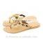 New womans artificial stone toe post ladies slippers sandals 2015