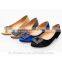 Customized Satin material Wholesale flat shoes 2015 for woman