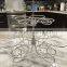customized coated iron metal cup cake stand with 3 tier stand