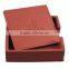 Factory supply fashion brown leather coaster with logo
