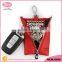 China factory high quality leather keychain pouch genuine leather car key holder
