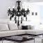 Small black acrylic chandelier for hallways