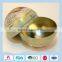 Ball Shape Tin Christmas Decoration Boxes with Angle Baby Pattern