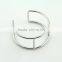 China new silver jewelry bar setting bracelet wide silver bracelet for women