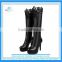 Black high heel long boots paltform long boots stiletto heel over knee boots