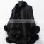 black cashmere cape with fox fur trim /cashmere shawl with fur hood