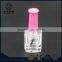 Square 12ml clear glass nail polish bottle