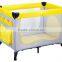 2015 cube shape baby crip with game entrance, two wheels net pritning baby playpen