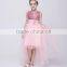 Hottest Sleeveless Satin Tulle Wedding Party Flower Girl Child Baby Dress Model