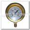 High quality bottom connection brass steam manometer with bayonet bezel