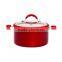 XJ-12606 heavy gauge aluminum ,easy clean metallic exterior coating , 6qt covered dutch oven