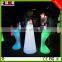 Party multi colors changing LED light cocktail bar table with glass