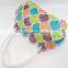 handmade leather bag ladies fancy large size crochet design multi color handbag many pockets