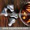 Hot selling heart shaped stainless steel ice cube, reusable whiskey stone, wine chiller stones