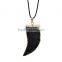 Wholesale Druzy Horn Pendant Trendy Natural Crystal Gemstone Pendant Necklace