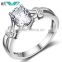 Sterling Silver 925 CZ Cubic Zirconia Engagement Wedding Band Ring