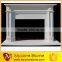 White popular Arabescato marble doors fireplaces for living room