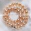 round cultured freshwater chocolate pearl necklace