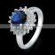 Fashion round cut sapphire ring women's gold plated jewelrt to India snapdeal flipkart