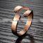 Rose gold plated stainless steel hollow ring fashion women adjustable ring wedding jewelry 6210026