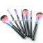 2017 Hot !!! 7pcs Gradient rainbow color Pro Makeup Brushes OEM Cosmetic makeup brush set