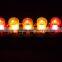 Kawachi 4-piece Jewel Tone Candle Tray With Genuine River Rocks