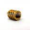 Factory directly sale cnc knurled brass inside thread machine parts