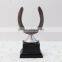 Custom resin silver horseshoe U shape trophy