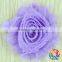 Hot Sale Orange Rose Flower With Clip , Wholesale Supply Chiffon Flower , Beautiful Shabby Flower With a Clip