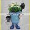 YS11953 Funny Metal Decorative Flower Pot With Foot Handmade Plant Pot