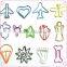 Round Transparent PP Box With Assorted OEM Shapes Metal Paper Clips