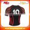 Hongen apparel Practice wear 2016 hot sale breathable all printing black color sublimation men rugby jersey