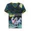 2016 New Fashion Sublimation t Shirts for Men Blue Sublimation t Shirt